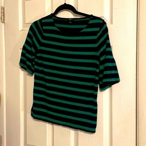 Talbots Small Petite ruffled sleeves Tee Shirt